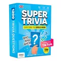 Super Trivia - English - Spiele für Erwachsene mit 1200 Fragen - Lustiges Brettspiel mit Quizkarten - Trivia-Spiel für Familie mit Teenagern und Erwachsenen - Lustige Partyspiele - Geschenk
