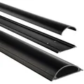 Hama Kabelkanal 220985 schwarz, 100 x 7 x 2,1 cm, halbrund, Kunststoff
