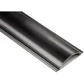 hama 00220985 Kabelkanal, selbstklebend, halbrund, 100 x 7 x 2,1 cm, PVC, Schwarz