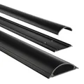 Hama Kabelkanal, selbstklebend, halbrund, 100 x 7 x 2,1 cm, PVC, Schwarz