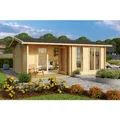 LASITA MAJA Gartenhaus "Brighton", Holz, BxHxT: 580 x 245 x 370 cm (Außenmaße inkl. Dachüberstand) - beige
