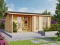 LA-Gartenhaus Brighton 44 mm naturbelassen Gerätehaus Geräteschuppen Holz