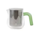 Carl Henkel - ARCA X-Tract Brew Kaffee Dauerfilter 0,6 l mit Griff grün - Kaffeebereiter für 2-3 Tassen - Kaffee-Brühkanne aus Glas mit Edelstahlfilter. Kein Filterpapier notwendig