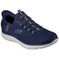 Skechers SUMMITS-HIGH RANGE Slip-On Sneaker, Freizeitschuh mit Slip Ins-Fersenpart für einen leichten Einstieg blau 42 EU