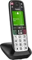 Gigaset EASY 500HX, Analoges/DECT-Telefon, Kabelloses Mobilteil, Freisprecheinrichtung, 200 Eintragungen, Anrufer-Identifikation, Schwarz, Silber