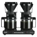 Moccamaster KBG744 Filter Kaffee Maschine Glas, 2 x 1.25 Liter, 59367, Schwarz