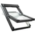 Roto Schwingfenster Konfigurator RotoQ Q4 K200 Kunststoff Aluminium Dachfenster, Hitzeschutzbeschichtung, 114x118 cm (11/11),2-fach Verglasung,gut (Uw 1,1),Manuell