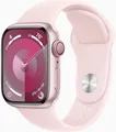 Apple Watch 9 Cell Alu Pink 45mm A2984, Pink Silicon Band, TOP Zustand