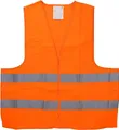 cartrend Warnweste Orange, Universalgröße XL, EN471, reflektierend mit Rundum-Reflexstreifen, Klettverschluss, hohe Sichtbarkeit bei Pannen & Arbeit, für Auto, Fahrrad & Freizeit