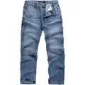 REPUBLIX Loose-fit-Jeans ZACHARY Herren 90s Denim Jeans Hose Straight Baggy blau W36/L32