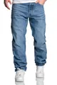 REPUBLIX Herren Loose-Fit 90s Denim Jeans Hose Straight Baggy R7025 Dunkelblau W36/L32