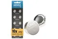ABSINA 10x AG12 LR43 Batterien Knopfzellen - 1,5V Alkaline Knopfzellen LR43 Knopfzelle, (10 St)