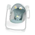 Ingenuity Sun Valley Babyschaukel & Babywippe mit Sonnendach, 2 Spielzeuge, 2 Sitzpositionen, 0–9 Monate, grau, unisex
