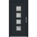 Panto Kunststoff-Haustür K025 Weiß-Anthrazit 100 cm x 200 cm DIN R