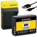 PATONA Slim Ladegerät mit Akku LP-E10 Ersatz für Canon LPE10 LP E10 Batterie Kompatibel mit Canon EOS 1100D 1200D 1300D 2000D 4000D Rebel T5 T6 Kiss X50 X70 X80 1D X Mark