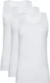T-Shirt "TANK 3PK", (Packung, 3 tlg 3er-Pack), mit Logo am Saum, Gr. M (50), White/White/White