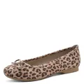 Jana Damen Ballerinas Elegant Vegan, Mehrfarbig (Leopard), 40 EU