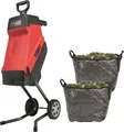 Scheppach Gartenhäcksler GS55 Elektro Messerhäcksler Schredder Holzhäcksler | 2400 W Motor | Schnittstärke 45mm Durchmesser | 45 L Fangsack