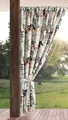 Eurofirany Garden Outdoorvorhäng mit Stangentaschen - 1 STK. Sonnenschutz Sichtschutz Winddicht Wasserdicht Outdoor Vorhäng für Pavillon Terrasse Pergola Balkon, 155x200 cm, Grau Aufdruck