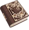 UGEARS Buch der Geheimnisse 3D Puzzle Box - 3D Holzpuzzle Erwachsene Bausatz DIY Set Erwachsene - Steampunk-Schatzkiste mit Kombinationsschloss Einzigartiges Geschenk Modellbau Holz Puzzle - 263 Teile