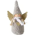 Boltze Home Weihnachtsfigur, Grau, Textil, 6x16x9.5 cm, Dekoration, Weihnachtsdekoration