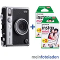 Fujifilm Instax Mini EVO Schwarz Hybrid Sofortbildkamera Set 4 Filme 4x10 Fotos