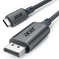 Acer USB C Displayport Kabel (4K@60Hz, 2K@165Hz), Typ C Thunderbolt 3/4 auf DP Kabel mit MST, Freesync. Für iPhone 15/16/17 Pro MacBook iPad Pro Air M2 Mac mini M4 Surface Pro 8 usw.-2m