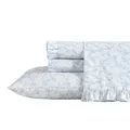 Laura Ashley Bettwäsche-Set für Kingsize-Bett, atmungsaktive Perkal-Baumwolle, Fadenzahl 200, Florale Heimdekoration (Viktoria-Blau, King-Size)