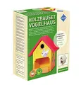 Pebaro 466 Holzbauset Bastelset Vogelhaus inkl. 9 unbehandelten Birkenholzplatten, Löcher vorgebohrt, Hammer und Nägeln, Geschenkidee für Hobby, kleine Handwerker und Kinder, Basteln mit Holz