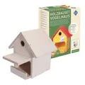 Pebaro Vogelhaus, Futterhaus und Nistkasten Holzbausatz zum Aufbauen und Anmalen