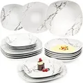 Sänger Tafelservice, Weiß, Keramik, 18-teilig, 25x2.5x25 cm, kratzfest, Essen & Trinken, Geschirr, Geschirr-Sets, Tafelservice