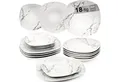 SÄNGER Tafelservice Bilgola Marmor, Weiß (18-tlg), 6 Personen, Porzellan, Erweiterbar, PREMIUM COLLECTION