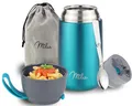 ® Thermobehälter für Essen 800ml Edelstahl Warmhaltebehälter mit Löffel Therm...