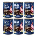 6 x 400 g BRIT Premium by Nature Nassfutter mit Truthahn & Leber für junge Hunde