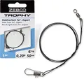 Zebco Qualitäts Trophy Stahlvorfach 7x7 Expert sicheres Vorfach Material Angel Zubehör mit Angelhaken Hecht Angeln, Diverse, 9 kg