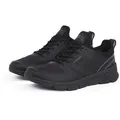 Slip-On Sneaker TOMMY HILFIGER "MODERN COMFORT RUN MIX", Herren, Gr. 43, schwarz, Synthetik, Textil, sportlich, Schuhe, Halbschuh, Slipper, Freizeitschuh in schmaler Form