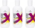 3x 300ml Schwarzkopf Good Bye Yellow Shampoo 300ml Anti Gelbstich  Shampoo
