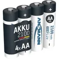 Ansmann - Akku Aa 2100mah Mignon Nimh 1,2v – 1000x Wiederaufladbar (4 Stück)