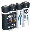 ANSMANN AG Akku AA 2100mAh Mignon NiMH 1,2V – 1000x wiederaufladbar (4 Stück) Akku 2100 mAh (1.2 V)