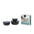 Mepal Multischüssel-Set  Cirqula , schwarz , Kunststoff , Maße (cm): B: 19,2 H: 8