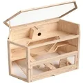 Wiltec XXL Nagerkäfig 1150x600x580mm Holz Kleintierhaus Hamsterkäfig Mäusekäfig