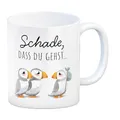 Schade, dass du gehst Papageitaucher Kaffeebecher Abschied Kollege Ruhestand Tasse Papageitaucher Pinguin Traurig - Du fehlst uns Abschluss Schule