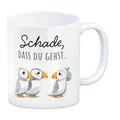 speecheese Tasse Schade, dass du gehst Papageitaucher Kaffeebecher Abschied Kollege