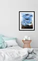 Bild "Angelina", Abstrakt-Kunst-Figuren-Modern-Gemälde, (1 St.), HD Premium Poster-Druck inkl. Holzrahmen Farbe Rahmen: schwarz + Farbe Bild(er): blau B/H: 40 cm x 50 cm