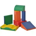 HOMCOM Kinder-Softplay-Set Bausteinset PU EPE Bunt 60L x 40B x 11H cm