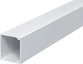 OBO Bettermann WDK30030RW Wand- und Deckenkanal, mit Bodenlochung, 30x30x2000mm, PVC, reinweiß (6191096)