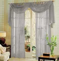 Voile komplett GARDINEN SET 3tlg., Grau