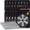 30 Power One Evolution Hörgerätebatterien m. Reinigungstuch P10 5x 6er Pack
