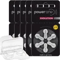 30 Power One Evolution Hörgerätebatterien m. Aufbewahrungsbox P10 5 x 6er