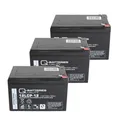 Ersatzakku 3 x 12V 13Ah AGM Batterie für 36V Kinder Auto Motorrad Quad
